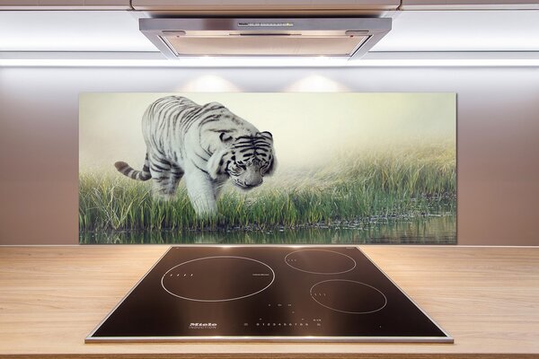 Dekoračný panel sklo Biely tiger pl-pksh-125x50-f-84071201