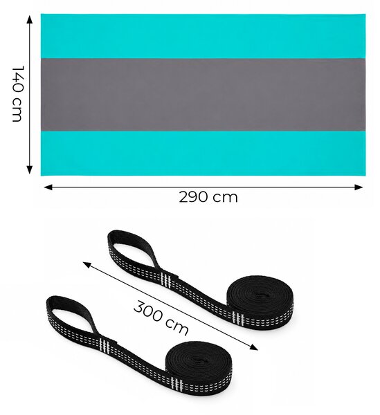 Záhradná hojdacia sieť pre jednu osobu 290x140 cm do 300 kg s krytom MultiGarden