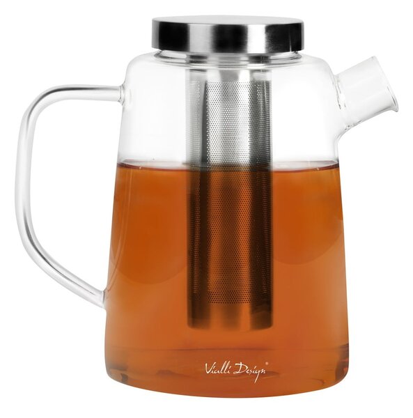 Sklenená čajová kanvica Vialli Design, 1,5 l