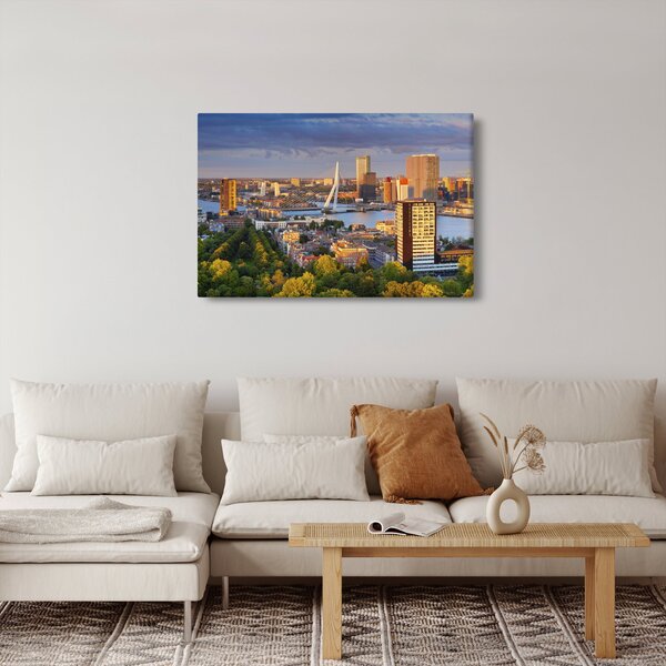 Obraz - Panorama Rotterdamu, Holandsko (90x60 cm)