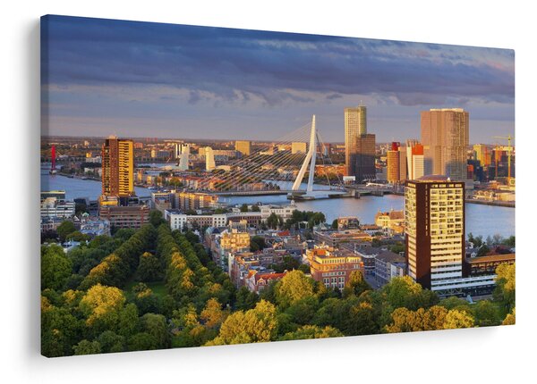 Obraz - Panorama Rotterdamu, Holandsko (90x60 cm)