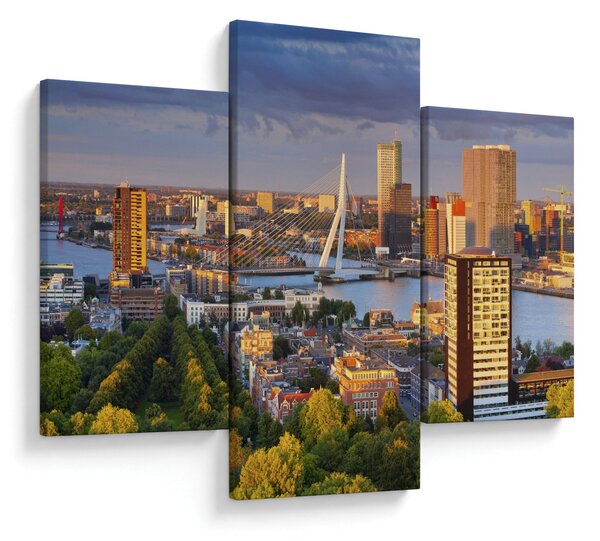 Obraz - Panorama Rotterdamu, Holandsko (90x60 cm)