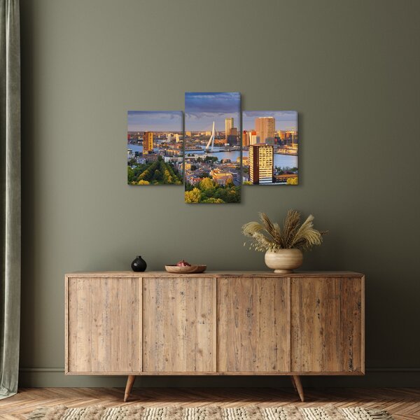 Obraz - Panorama Rotterdamu, Holandsko (90x60 cm)