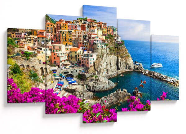 Obraz - Talianska dedinka Manarola (150x105 cm)