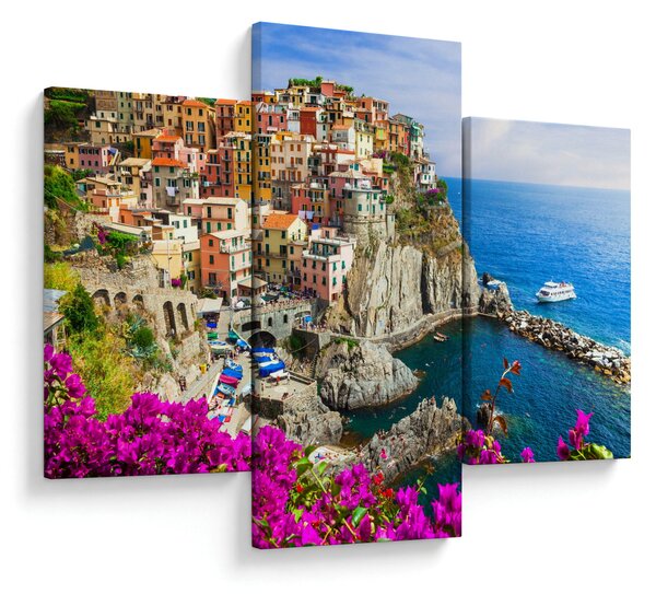 Obraz - Talianska dedinka Manarola (90x60 cm)