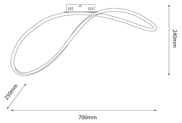 Stropné LED svietidlo Infinity, 1x LED 21w, 4000k, b