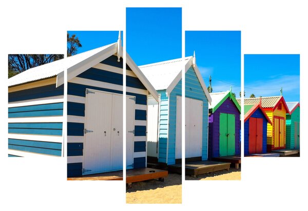 Obraz - Pláž Brighton, Melbourne, Austrália (150x105 cm)