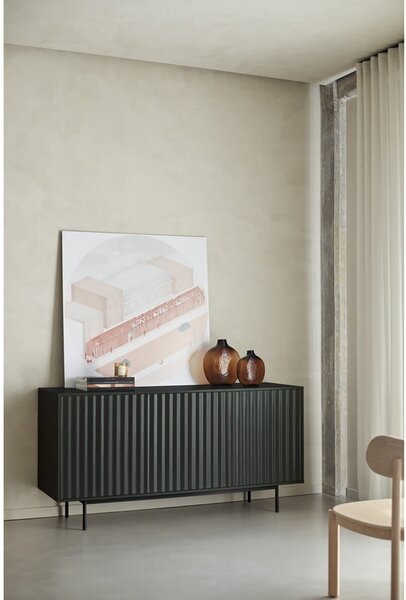 Čierna nízka komoda 159x80 cm Sierra – Teulat
