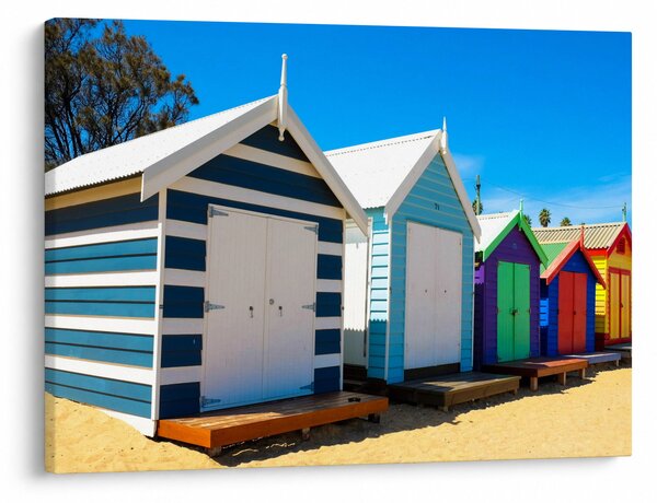 Obraz - Pláž Brighton, Melbourne, Austrália (70x50 cm)