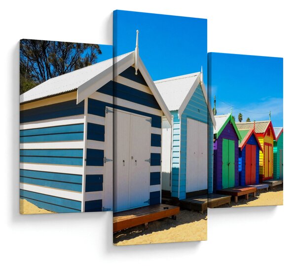 Obraz - Pláž Brighton, Melbourne, Austrália (90x60 cm)