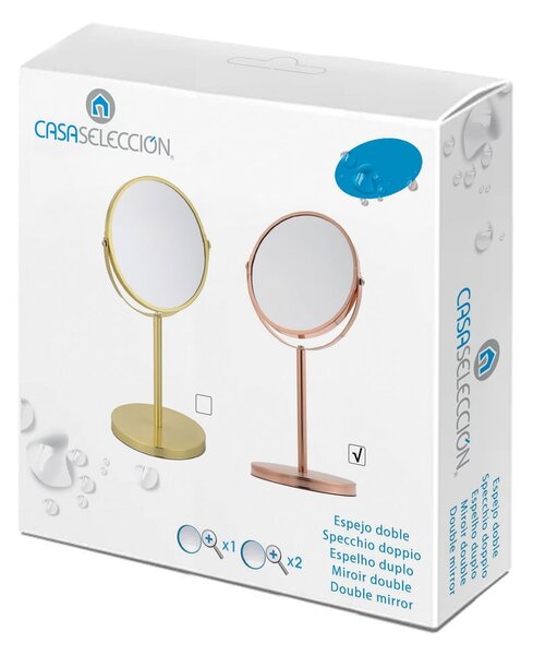 Kozmetické zväčšovacie zrkadlo (2x) ø 17 cm – Casa Selección