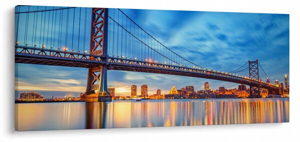 Obraz - Most Benjamina Franklina, Filadelfia (120x50 cm)