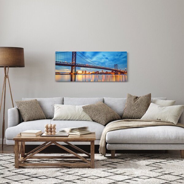 Obraz - Most Benjamina Franklina, Filadelfia (120x50 cm)