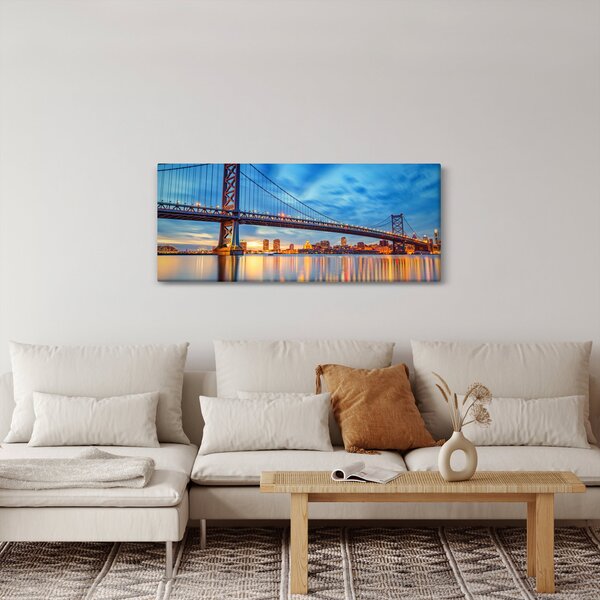 Obraz - Most Benjamina Franklina, Filadelfia (120x50 cm)