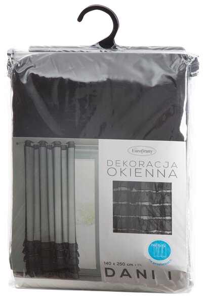 ZÁCLONA NA KRÚŽKOCH DANI1 140X250 CM ČIERNA