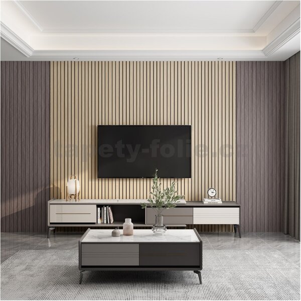Samolepiace lamely na stenu TPW0004002, cena za kus, rozmer 280 cm x 60 cm, béžové, IMPOL TRADE