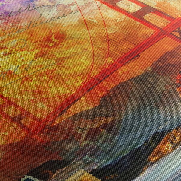 Obraz - Golden Gate, San Francisco, Kalifornia (120x50 cm)