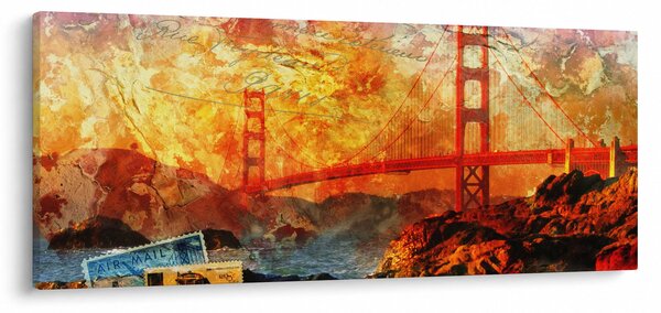 Obraz - Golden Gate, San Francisco, Kalifornia (120x50 cm)