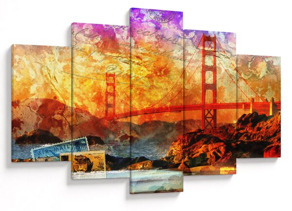 Obraz - Golden Gate, San Francisco, Kalifornia (150x105 cm)