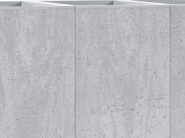 HowHomely Květináč na kolečkách BETONIQUE 90x60 cm šedý beton