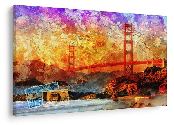 Obraz - Golden Gate, San Francisco, Kalifornia (90x60 cm)