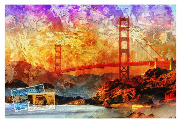 Obraz - Golden Gate, San Francisco, Kalifornia (90x60 cm)
