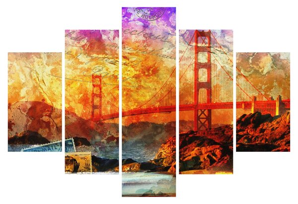 Obraz - Golden Gate, San Francisco, Kalifornia (150x105 cm)