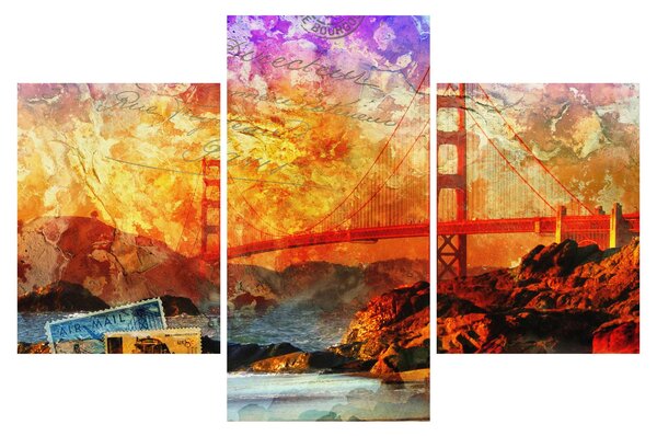 Obraz - Golden Gate, San Francisco, Kalifornia (90x60 cm)