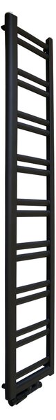 Regnis Retro, vykurovacie teleso 300x1100mm so stredovým pripojením 50mm, 444W, čierna matná, RETRO110/30/D5/BLACK