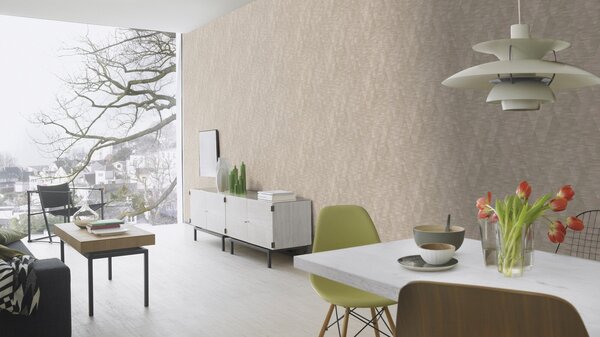 RASCH | Vliesová tapeta na stenu Liverna 417234 | 0,53 x 10,05 m | béžová