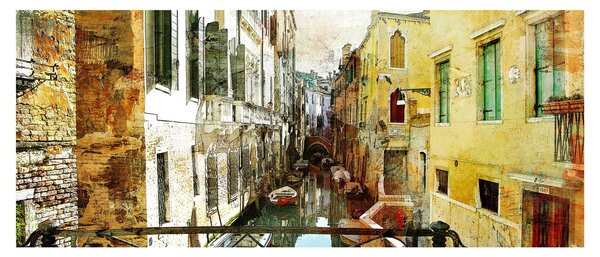 Obraz - Ulička v Benátkach (120x50 cm)