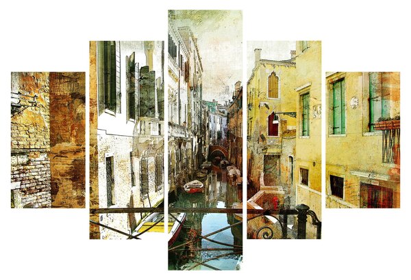 Obraz - Ulička v Benátkach (150x105 cm)