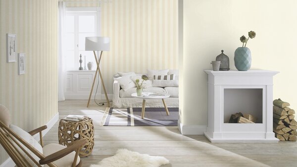 RASCH | Vliesová tapeta na stenu Liverna 424034 | 0,53 x 10,05 m | krémová