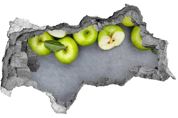 Nálepka 3D diera Zelená jablká nd-b-177833879