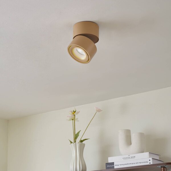 Arcchio LED stropné bodové svetlá Rotari, hnedé, 1-pl., 8,9W, Hnedá / hrdzavá, Chodba, Hliník, Moderný, Závesné svietidlo