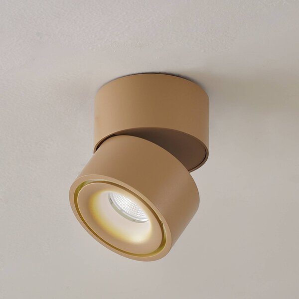 Arcchio LED stropné bodové svetlá Rotari, hnedé, 1-pl., 8,9W, Hnedá / hrdzavá, Chodba, Hliník, Moderný, Závesné svietidlo