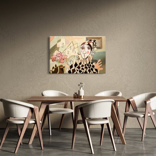 Obraz - Kubizmus - harlequin and rose (90x60 cm)