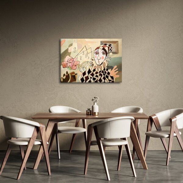 Obraz - Kubizmus - harlequin and rose (70x50 cm)