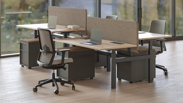 NARBUTAS - Výškovo nastaviteľný stôl pre 2 osoby B-ACTIVE 120x70