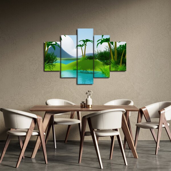 Obraz - Jazerá v jungli (150x105 cm)