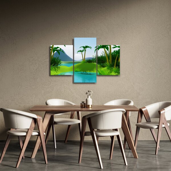 Obraz - Jazerá v jungli (90x60 cm)
