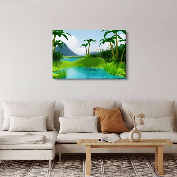 Obraz - Jazerá v jungli (90x60 cm)