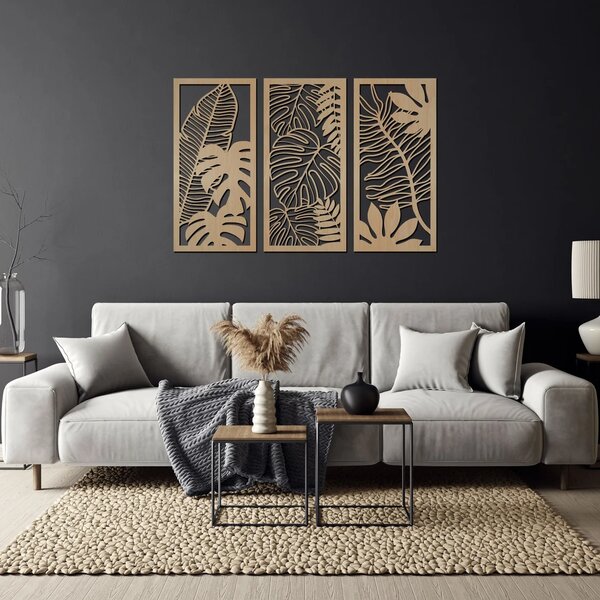 Karlsdesign.sk - Drevený obraz na stenu - Monstera II - 69x50