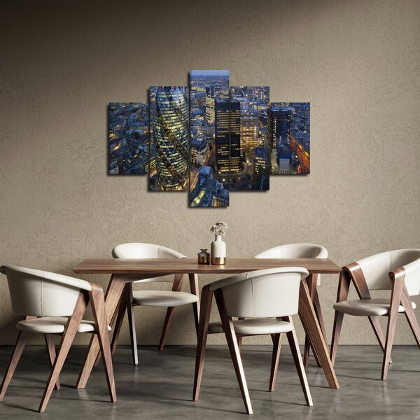 Obraz - Večerná panoráma Londýna (150x105 cm)