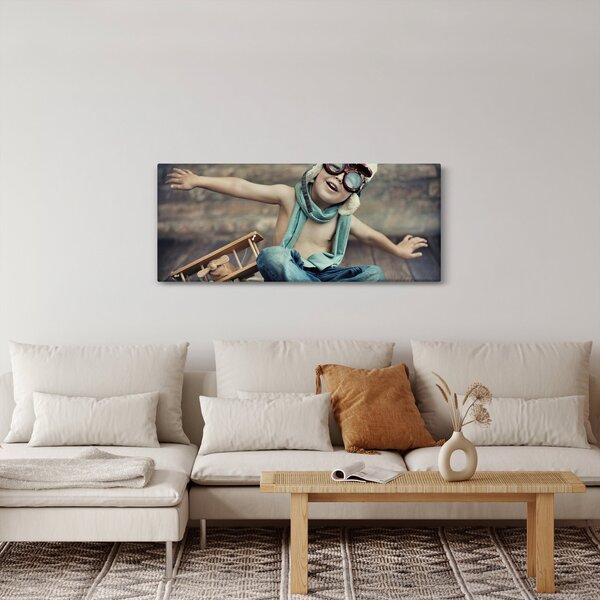 Obraz - Mladý letec (120x50 cm)