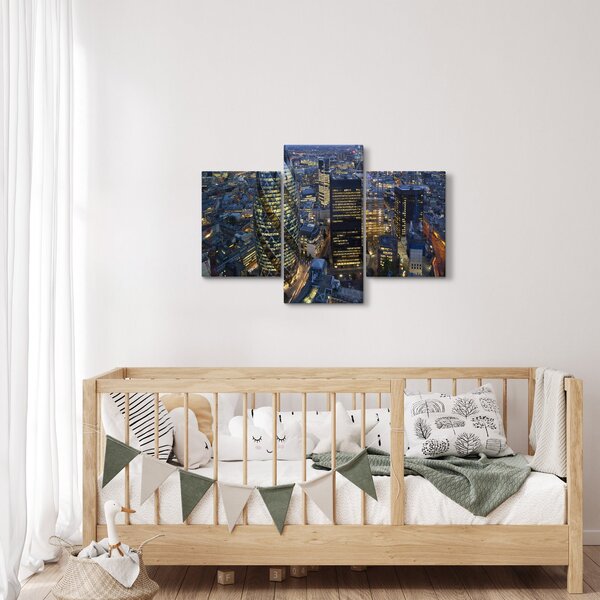 Obraz - Večerná panoráma Londýna (90x60 cm)
