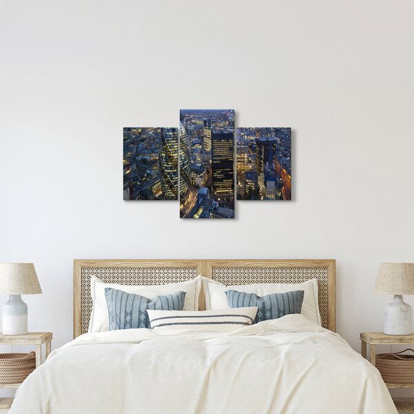 Obraz - Večerná panoráma Londýna (90x60 cm)