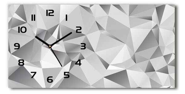 Vodorovné Sklenené hodiny na stenu tiché Abstrakcie 3D