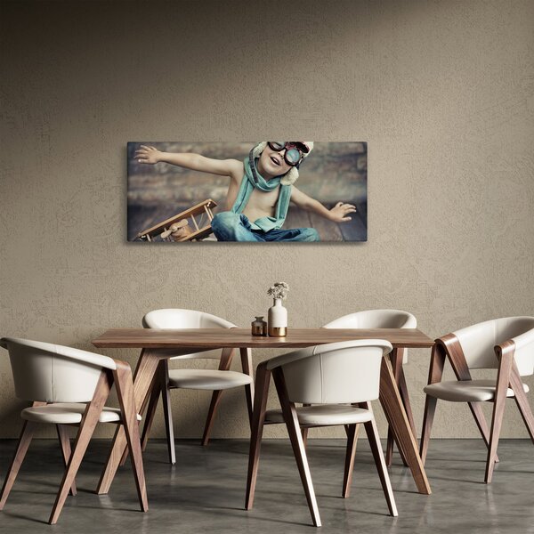 Obraz - Mladý letec (120x50 cm)