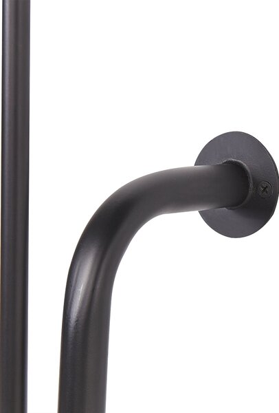 Nástenná lampa čierna oceľová 1 svetlo kužeľové tienidlo nastaviteľné rameno moderný industriálny štýl obývacia izba spálňa